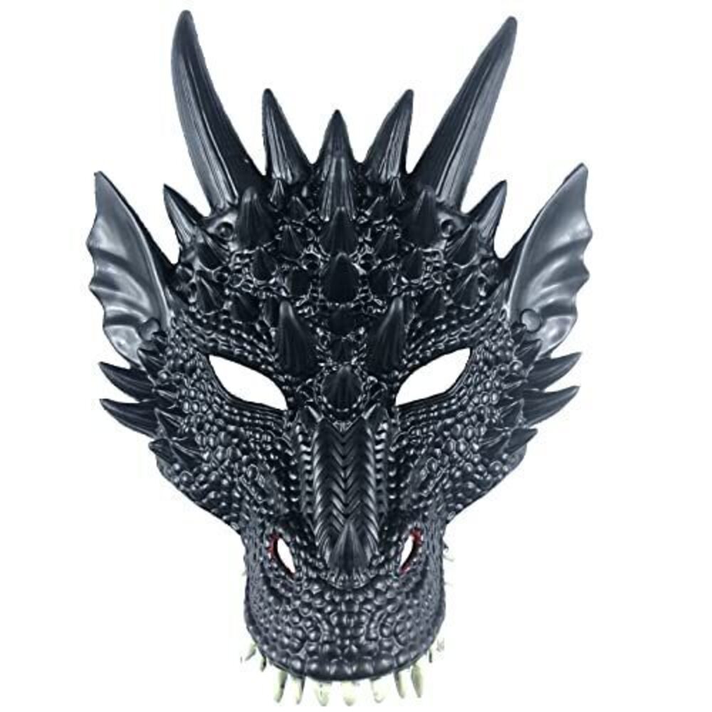 6106 Dragon Mask Halloween Masquerade Masks Half Face Cosplay Costume Adult